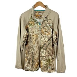 Cabela's‎ Outfitters Women's Jacket 2XL  Zip Woodlands Camo Outdoor